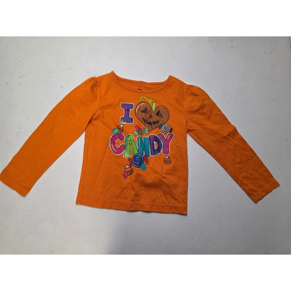 OshKosh Girls Halloween Shirt Skirt Lot 24M Pumpkin Cat Candy Tulle Tutu 4pc Set